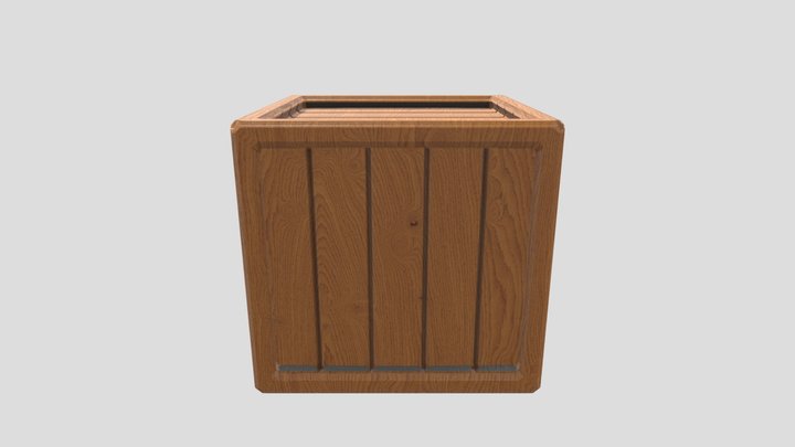 Wooden Crate 3D Model