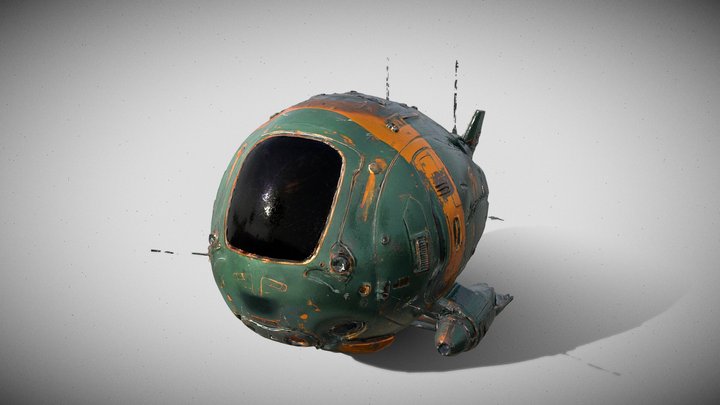 Sci-Fi Scout Pod — Retro Exploration Vessel