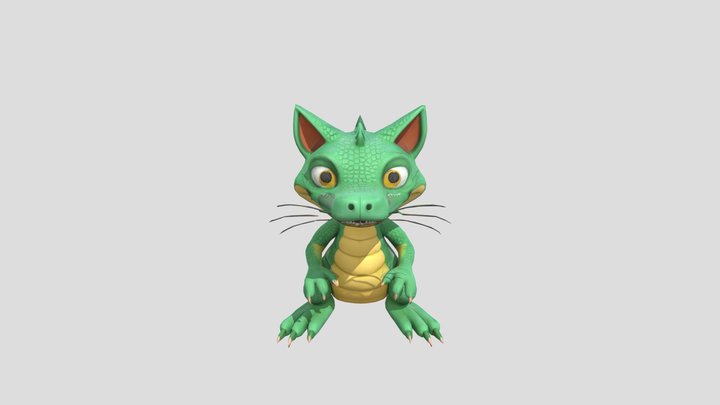 (Croco)dile + (Cat) = Crococat 3D Model