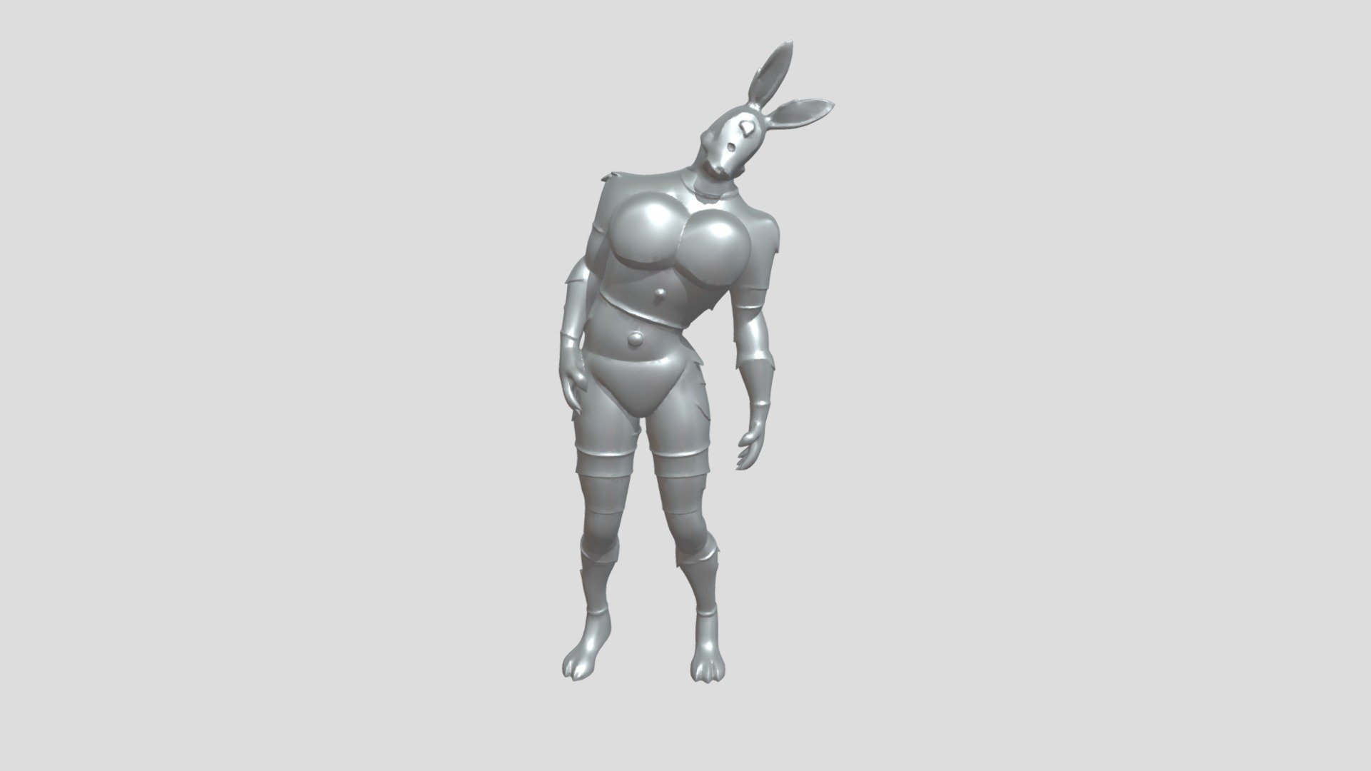 creepy animatronic rabbit character - Download Free 3D model by ...