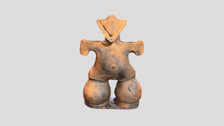 土偶（国宝仮面の女神）（茅野市中ッ原遺跡）　観察記録3Dモデル 3D Model