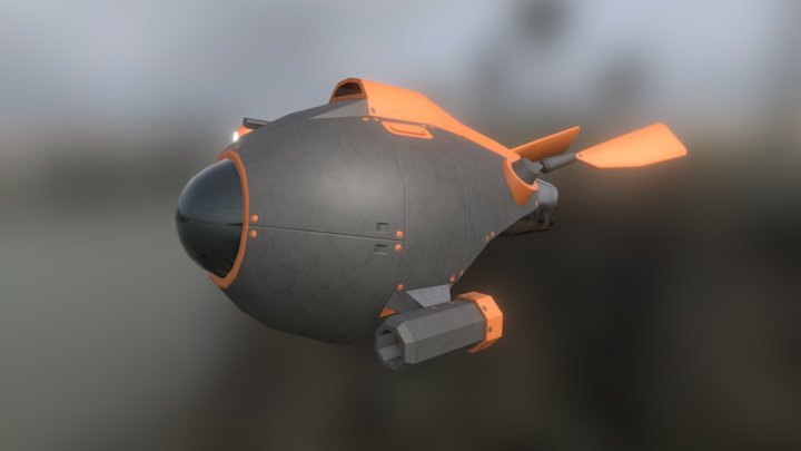 Submarine Drone 3D Model