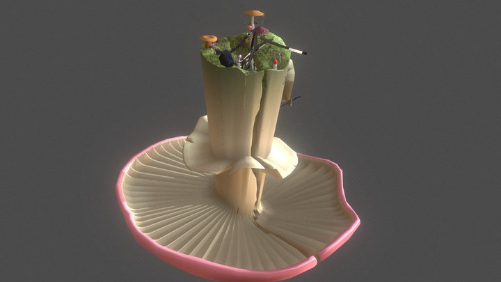 Грибы, смерть и роботы 3D Model