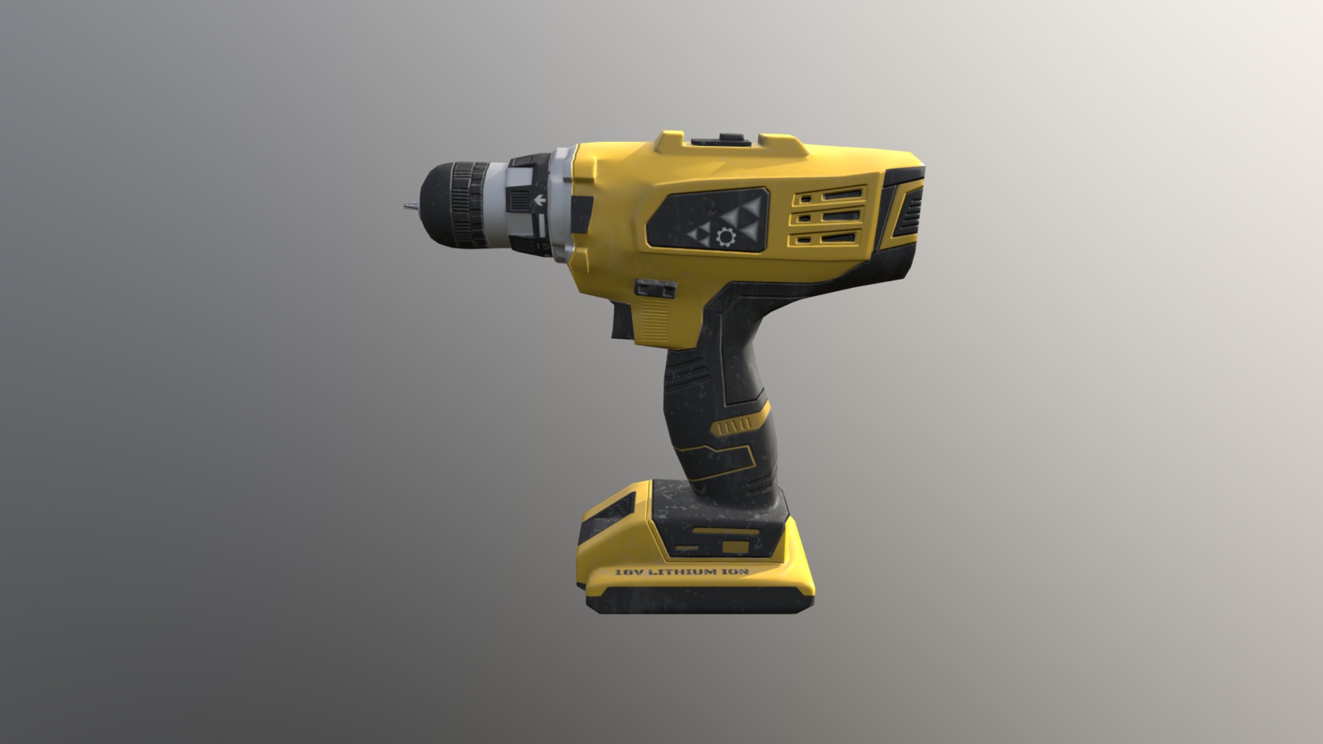 3D model Screwdriver - This is a 3D model of the Screwdriver. The 3D model is about a yellow and black toy.