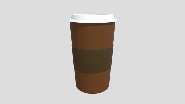Low Poly Coffee Cup 3D Model