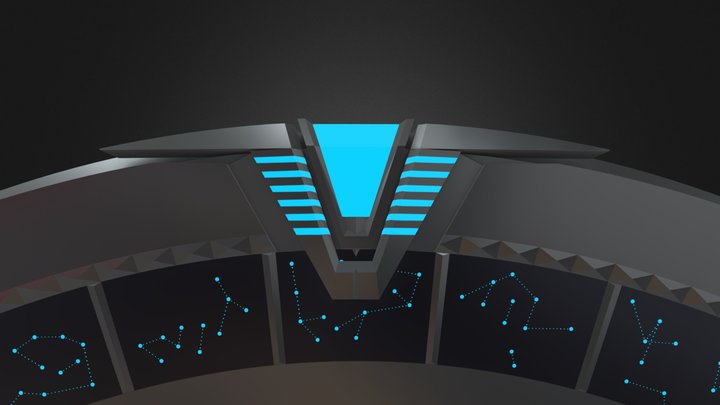 Lowpoly Atlantis Stargate 3D Model
