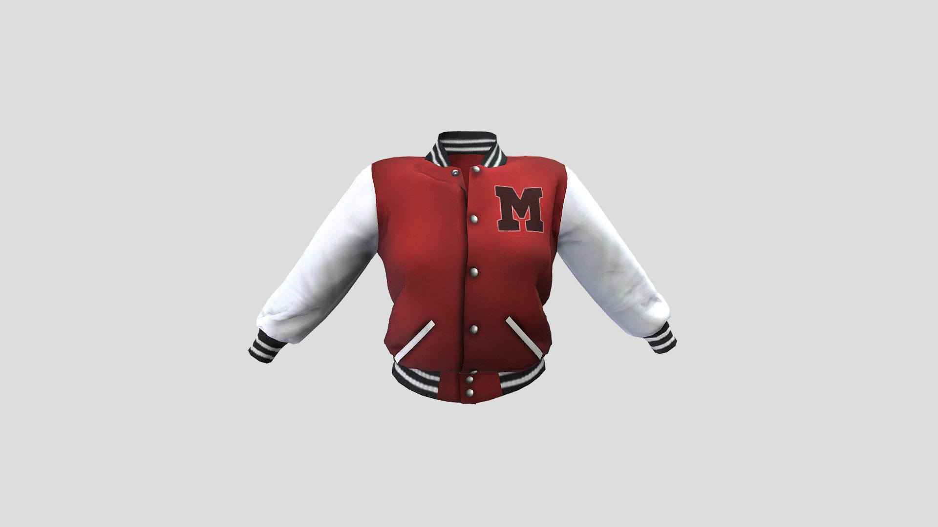 Female Letterman Jacket - Buy Royalty Free 3D model by 3dia [c4fce7d ...