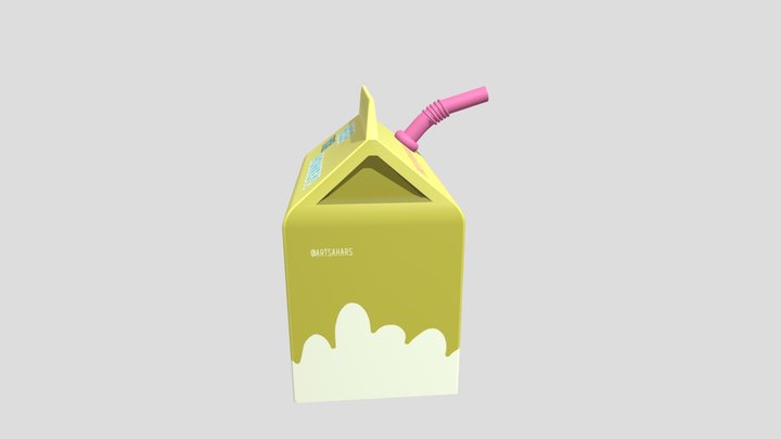 Banana Smoothie 3D Model