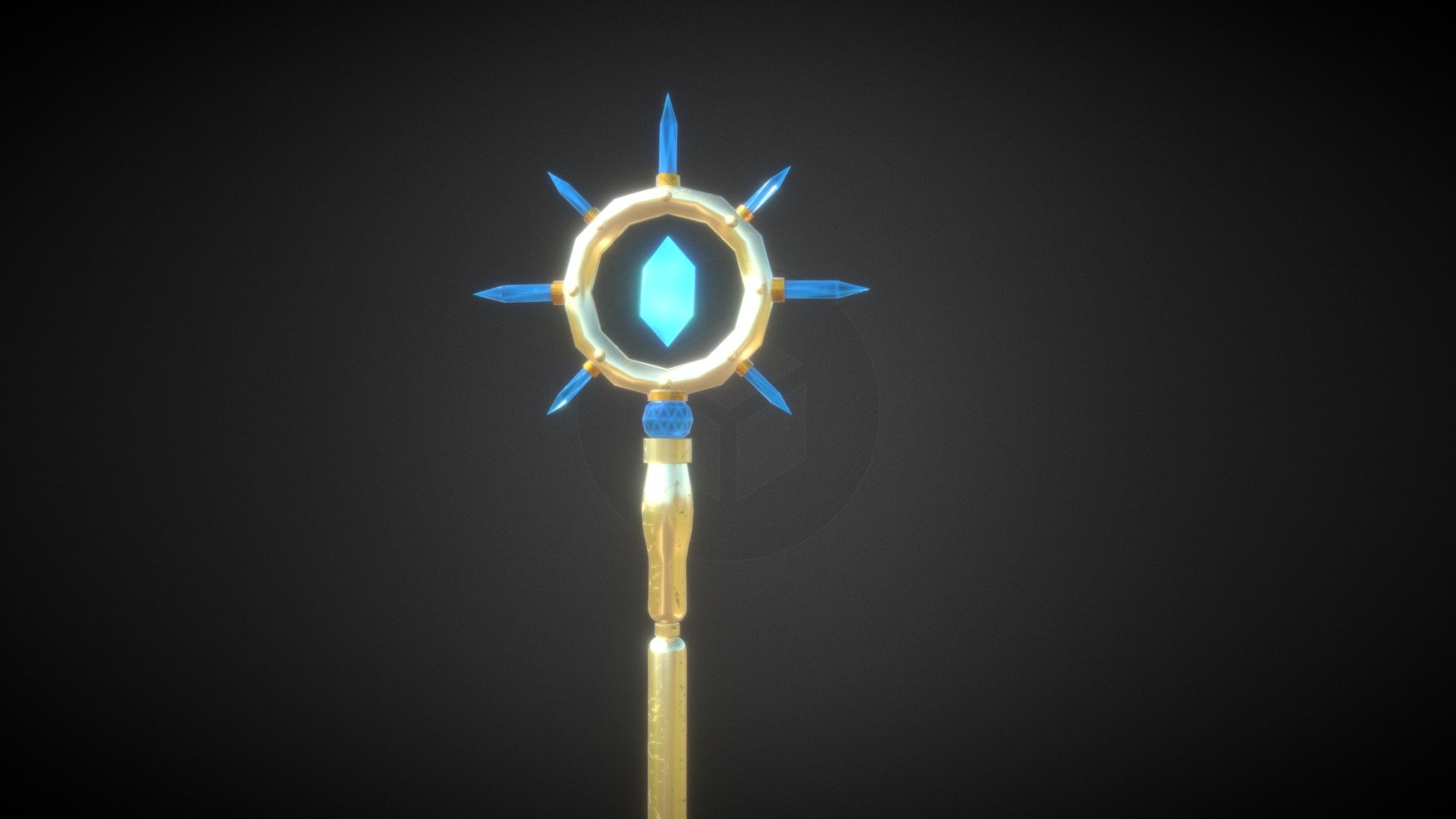 Magic Crystal Staff - 3D model by caroline-loubier [c4fdae0] - Sketchfab