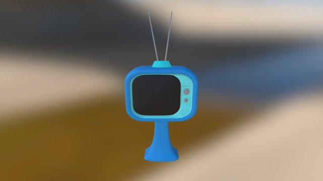 Cartoon+TV+II+OBJ 3D Model