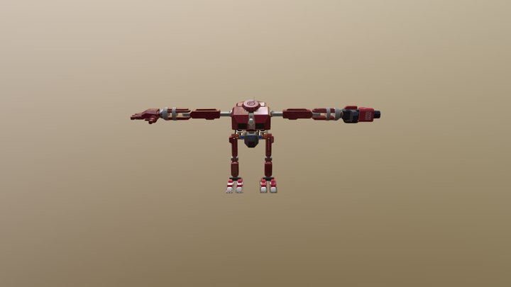 3D For Games 2: Exam: Bot Materials 3D Model