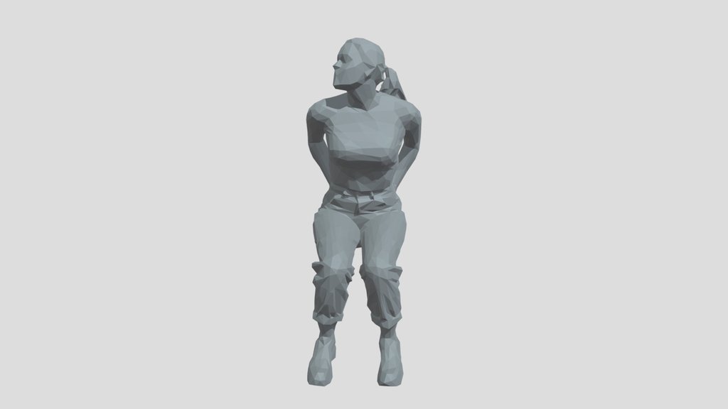 Lowpoly Female Sitting