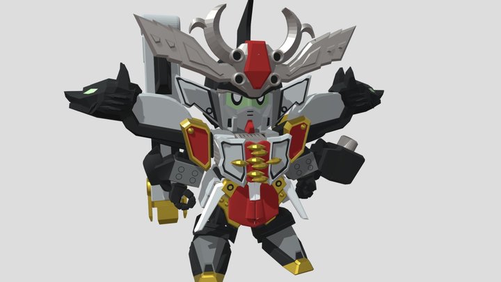 [SD Gundam] 撃流破頑駄無 GekiryuhaGundam 3D Model