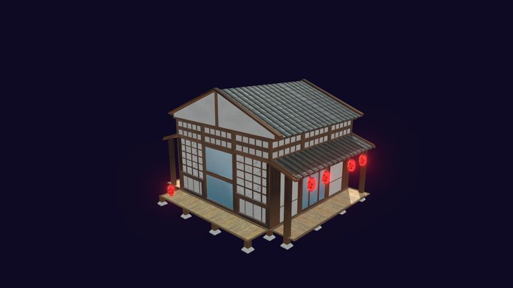 Simple Japanese House 2 3D Model