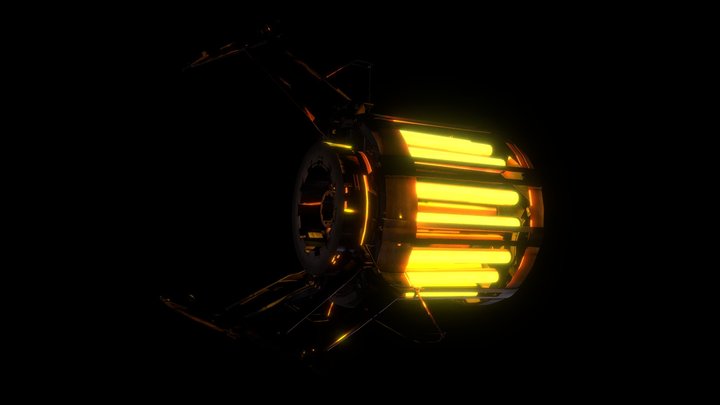 Astro Laser TEXTURED ( fused ) 3D Model