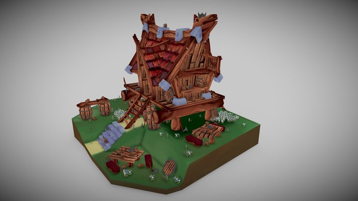 Game Art Exam Viking Tavern 3D Model