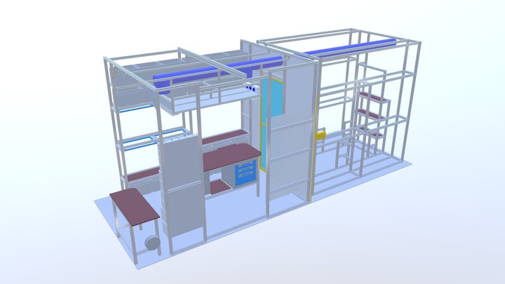 Mobilní dílna pro kontejner 3D Model