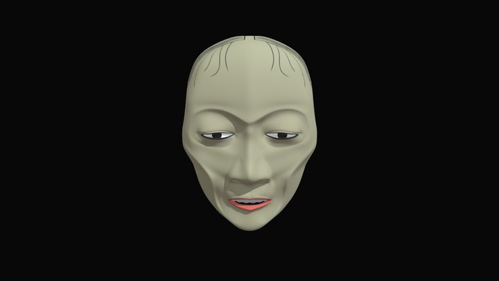 Japanese Noh Mask "Roujyo" 　老女 3D Model