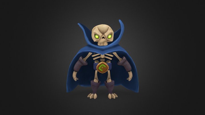Hand-Painted magical Skeleton 3D Model