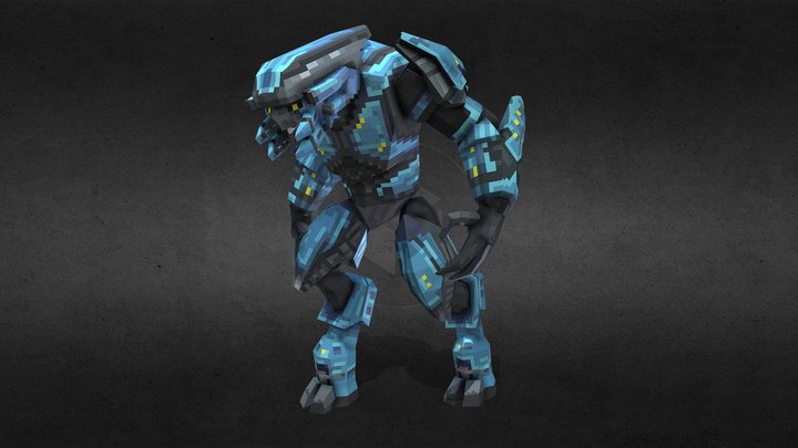 Halo 2 Elite Lowpoly enemy 3D Model