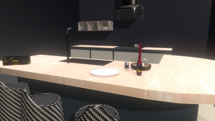 Kitchen Scene – Kostenloses 3D-Modell STL