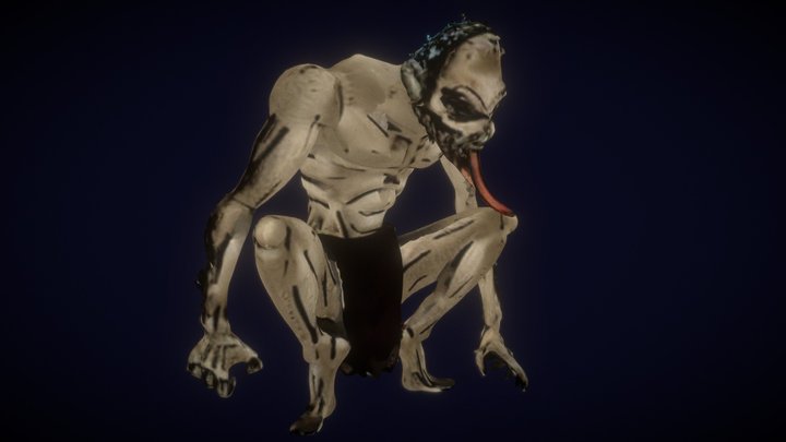 Aswang kneeling 3D Model