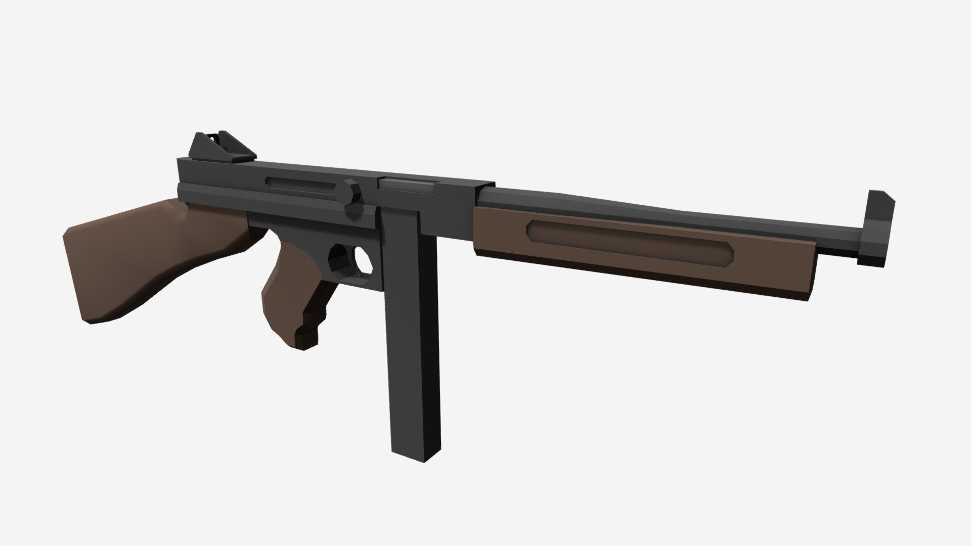 Low Poly M1A1 Thompson - 3D model by samanthacford [c50c51a] - Sketchfab