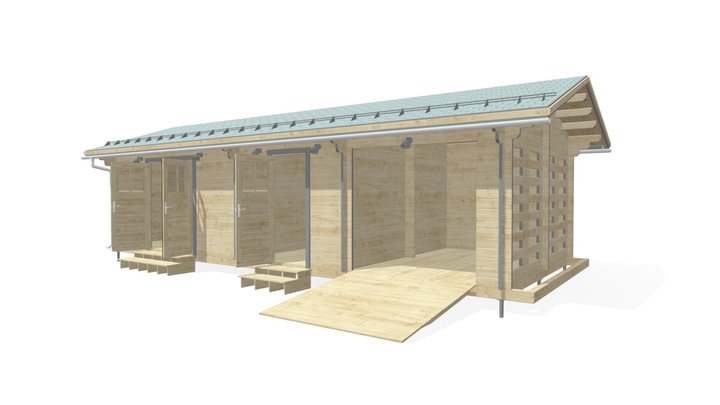 ЭКОДОРФ - Хозблок "Зайчихино" 3D Model