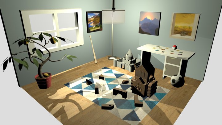 Final Bedroom 3D Model