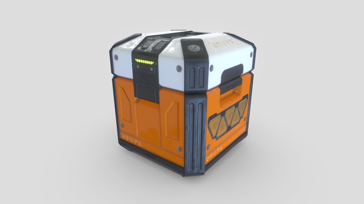 Sci-fi Crate V2 3D Model
