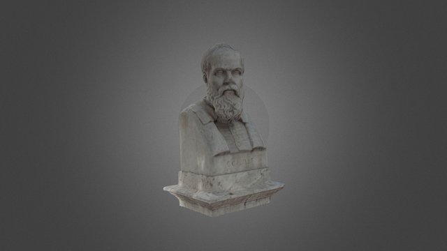 Busto di Marmo di Galileo Galilei 3D Model