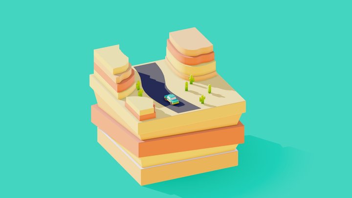 lil desert road 3D Model