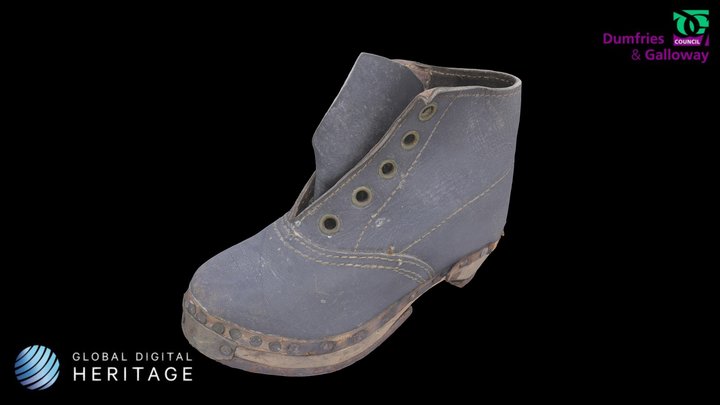 Child's clog shoe (left foot) - Stranraer Museum