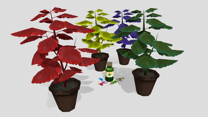 PSX Survival Horror Healing Assets 3D Model