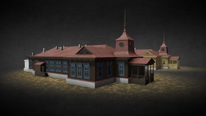Building of Sosnovsky Alekseevsky city school 3D Model