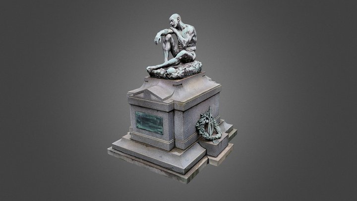 Lucini's Funeral Monument by Achille Alberti 3D Model