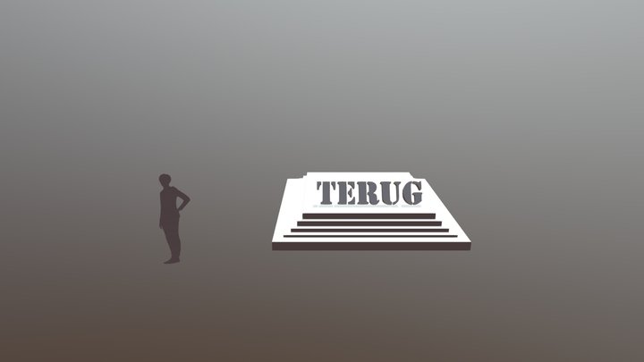 Terug-knop 3D Model