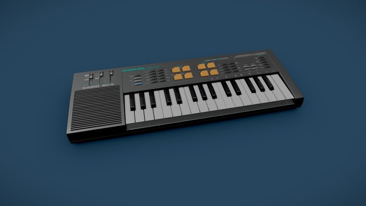 Casio SK-5 Sampling Keyboard 3D Model
