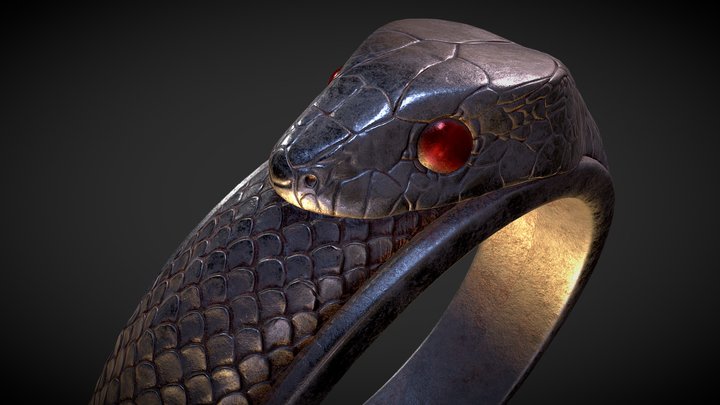Ouroboros Snake Ring V1 (IRON ) 3D Model