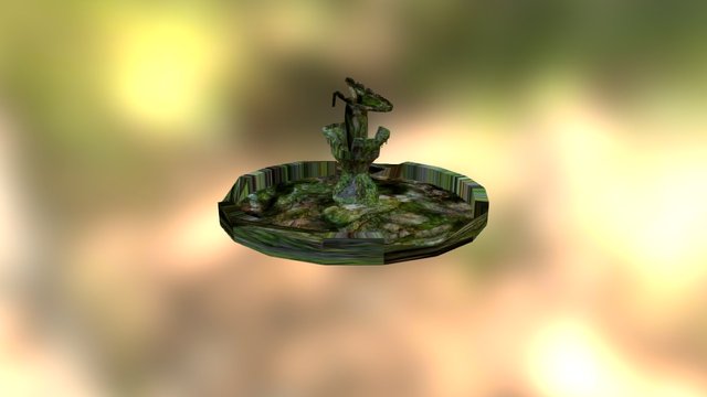 Fauntain Battle Scarred 3D Model