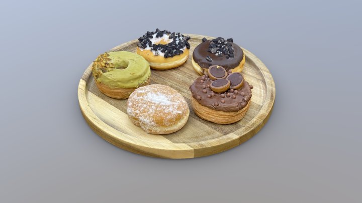 The Five Donuts 3D Model
