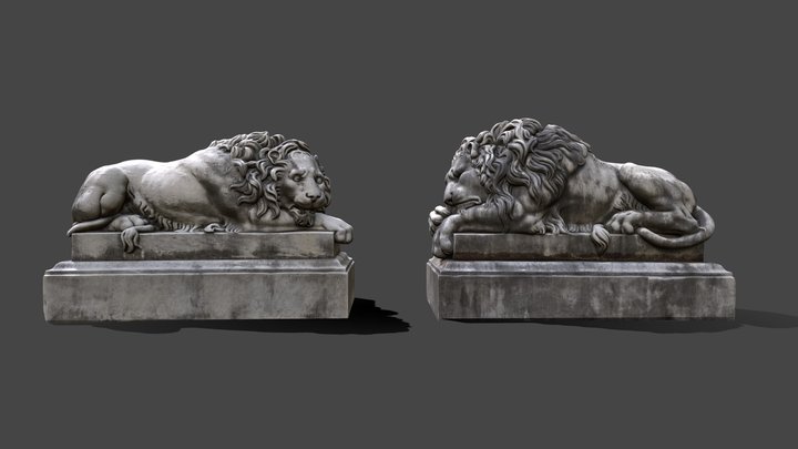 Guardian Lions 3D Model