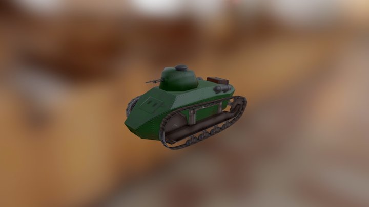 Renault FT like tank. 3D Model