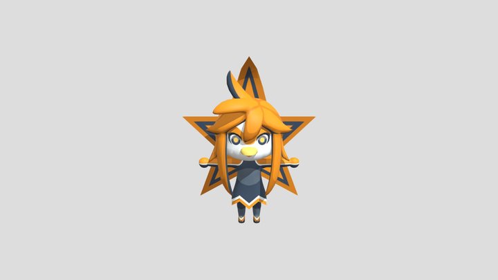 [Akira Mascot] Akari the Cyber Phoenix 3D Model