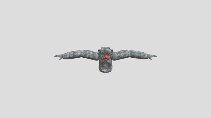 Scary baboon fred 3D Model