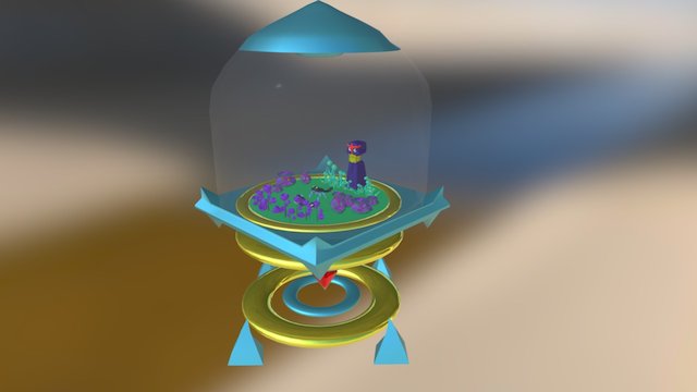 Full Scene Alien Pet 3D Model