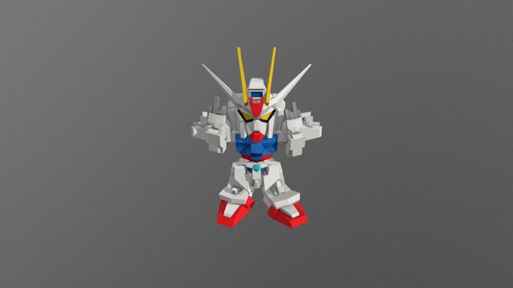SD Strike Gundam 3D Model