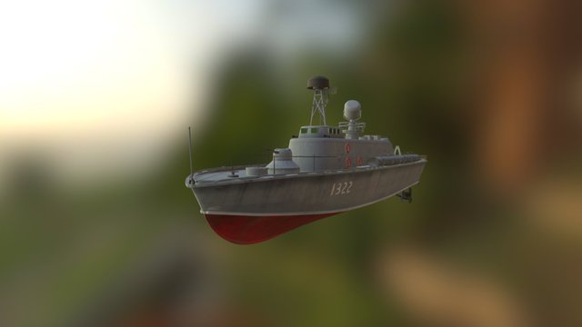 North Korea Battle Ship 3D Model