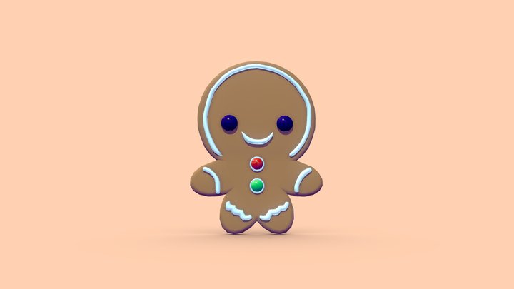 Kawaii Gingerbread - 3December – Free 3D Model STL