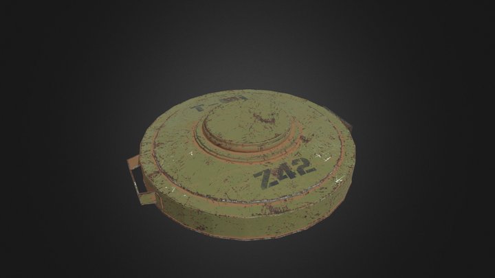 Tellermine (T.Mi.42) Anti-tank Mine 3D Model